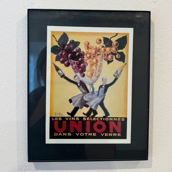 Les Vins Selectionnes Union Dans Votre Verre framed print 8” x 10” - Picture 2 of 2